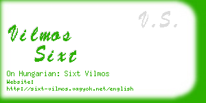 vilmos sixt business card